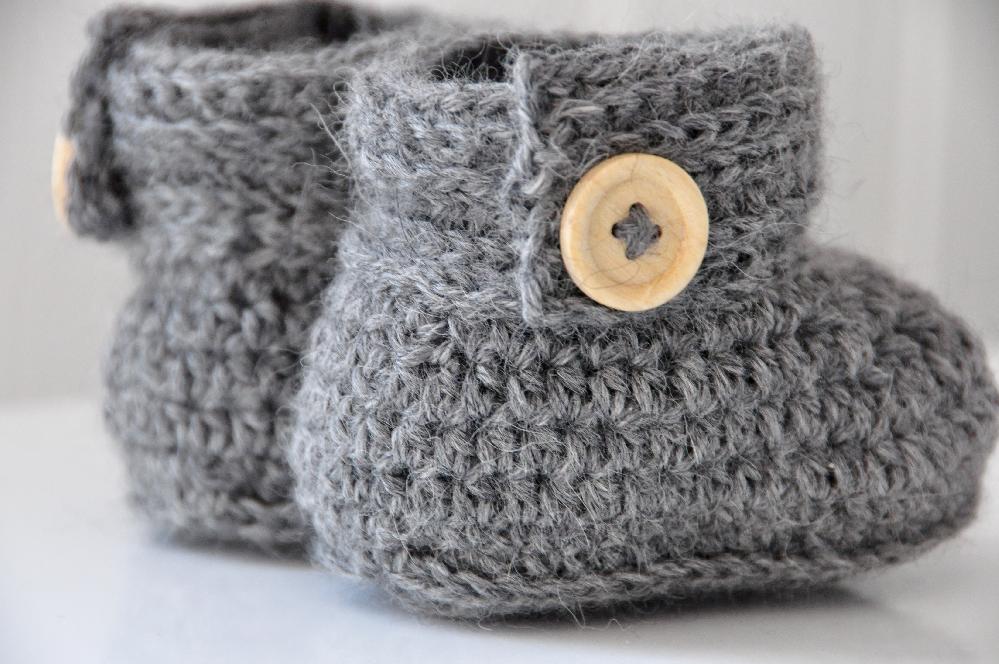 Wrap Around Crochet Baby Boots
