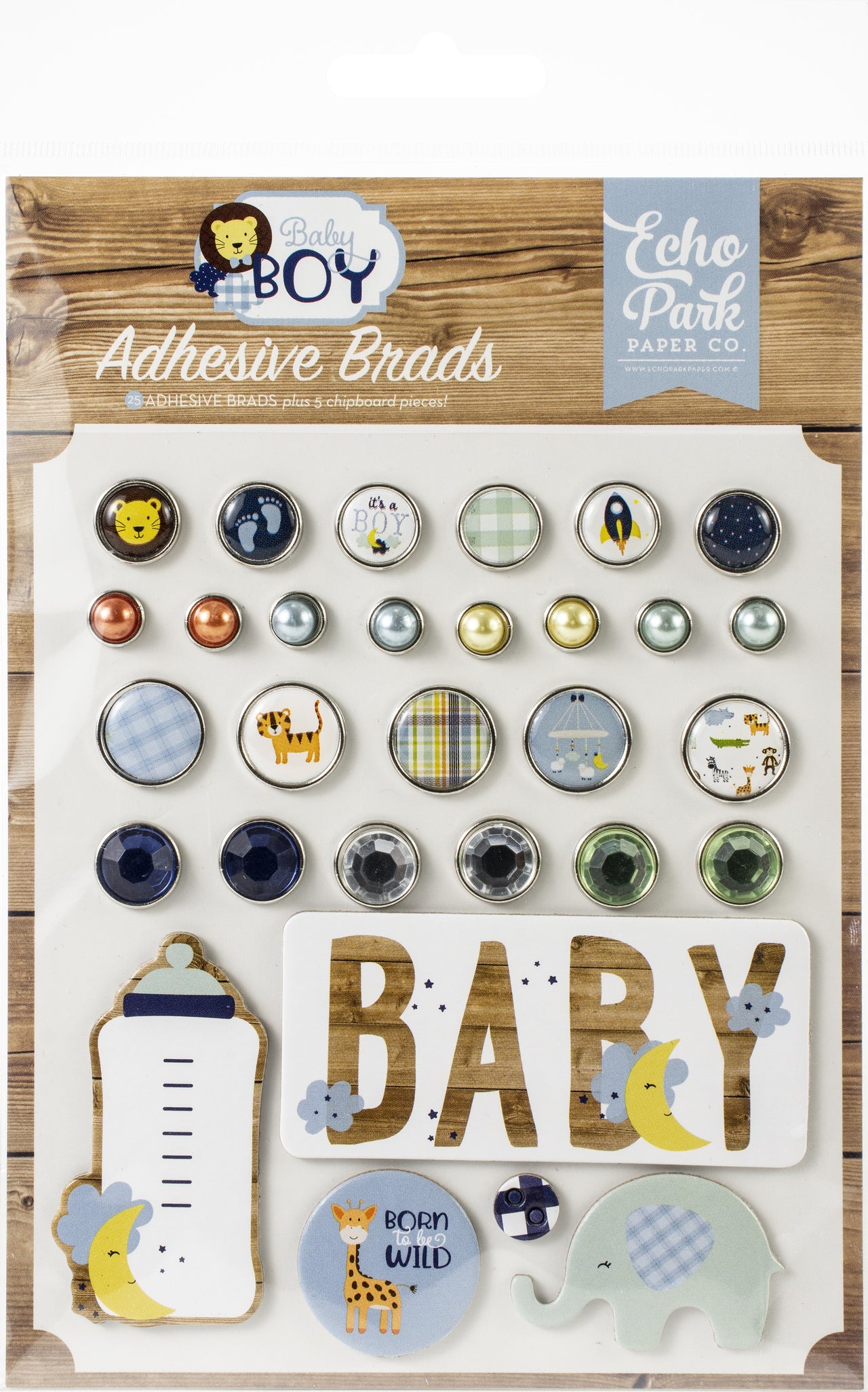 Echo Park Paper Echo Park Decorative Brads - Baby Boy
