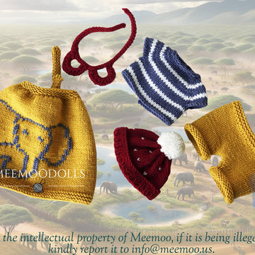 Fanny the Elephant Meemoodolls Knitting Pattern