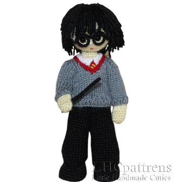 Harry Potter PDF Pattern, Crochet Boy Pattern, Crochet Pattern, Crochet Doll Pattern, Crochet Wizard, Crochet and Knitting Doll Pattern