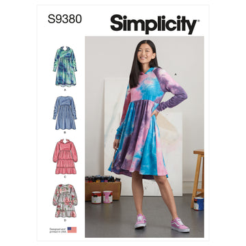 Simplicity Misses' Sweatshirt Dresses S9380 - Sewing Pattern
