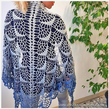 Crochet Pattern Triangle Shawl BioTronik #1 | Geometric Crochet Shawl | Modern Wrap PDF