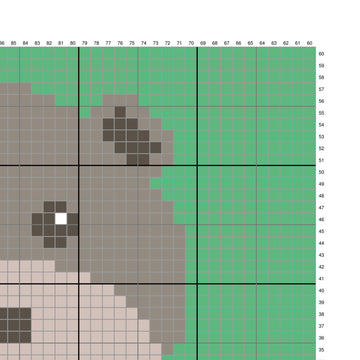 C2C Hippo Stroller Blanket Crochet Pattern 35" Graphgan Chart Intarsia