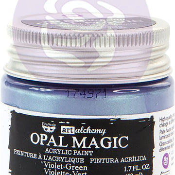 Prima Marketing Finnabair Art Alchemy Opal Magic Acrylic Paint 1.7 Fl Oz - Violet/Green