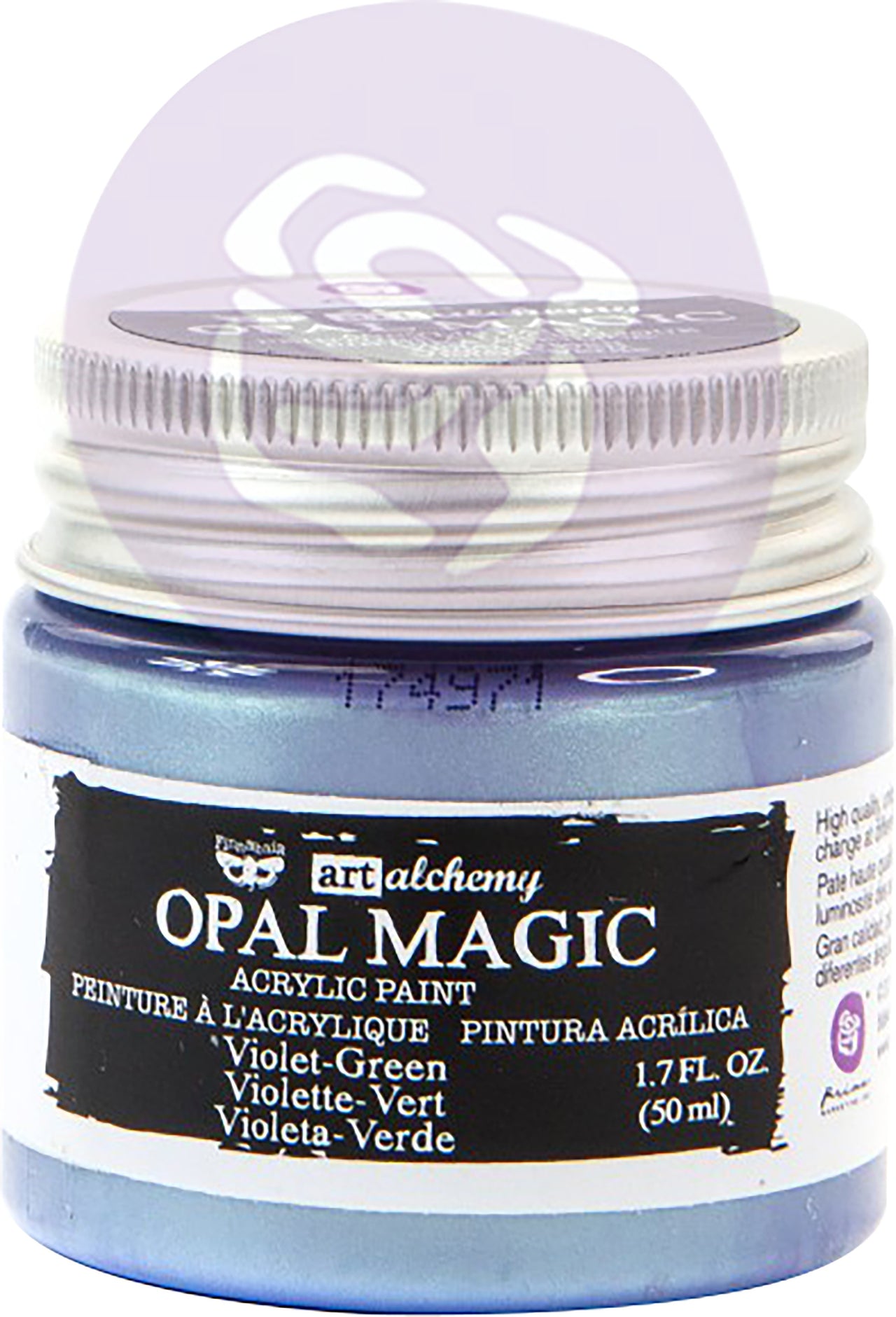 Prima Marketing Finnabair Art Alchemy Opal Magic Acrylic Paint 1.7 Fl Oz - Violet/Green