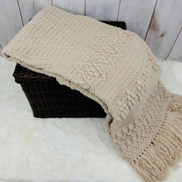 Boho Diamond Textured Throw