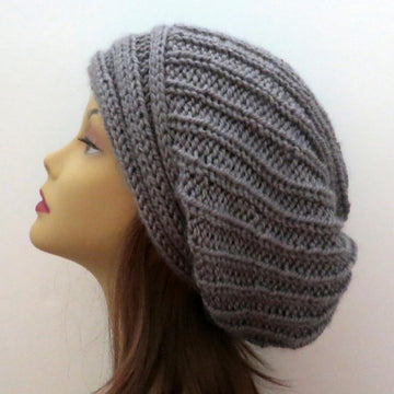 The Yvette Slouch Hat with Perpendicular Lines