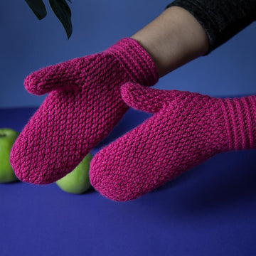 Warm hugs crochet mittens