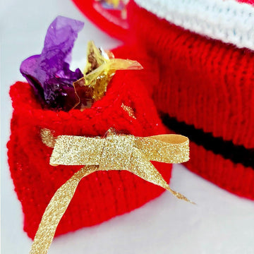 Santa Chocolate Sweet Tub Cover Knitting Pattern LH016