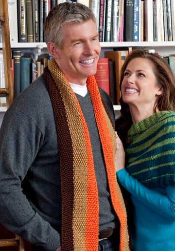 Scarf for Dad in Red Heart With Love Solids - LW2673