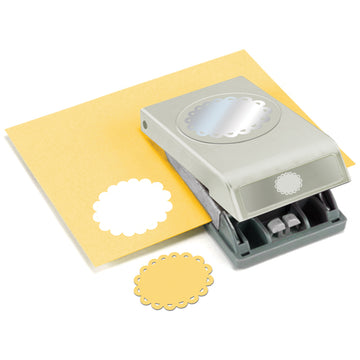 EK Success Large Punch - Scalloped Oval Frame, 2.25"X1.75"