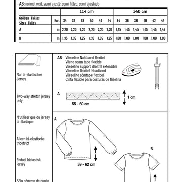 Burda Style Misses' Top and Blouse B6059 - Paper Pattern, Size 8-18 (34-44)