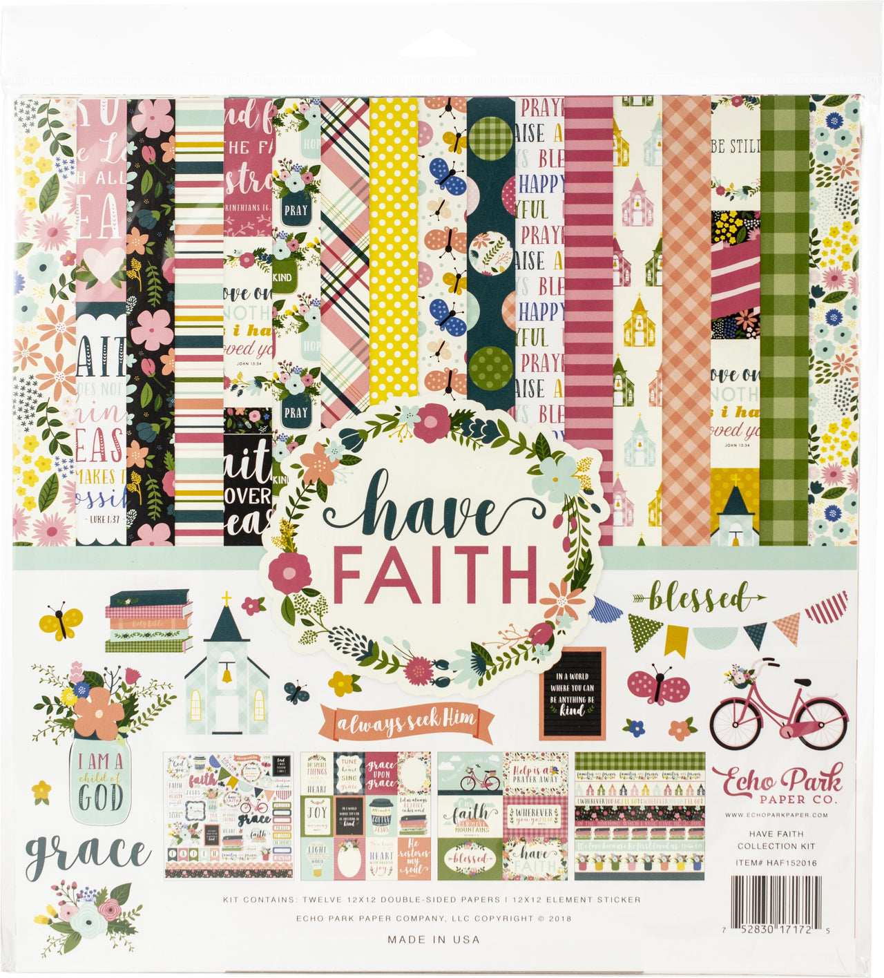 Echo Park Paper Echo Park Collection Kit 12"X12" - Have Faith