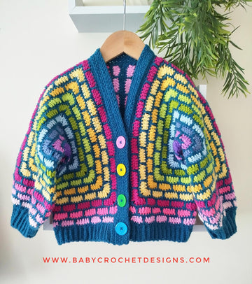 Stained Glass Hexagon Cardigan