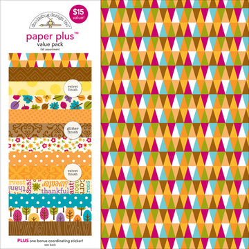 Doodlebug Paper Plus Value Pack 12"X12" - Fall