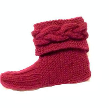 Braided Cuff Slippers Booties