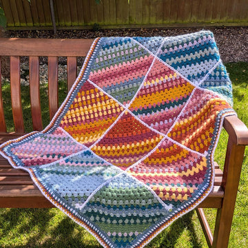Rainbow Stripes Temperature Blanket