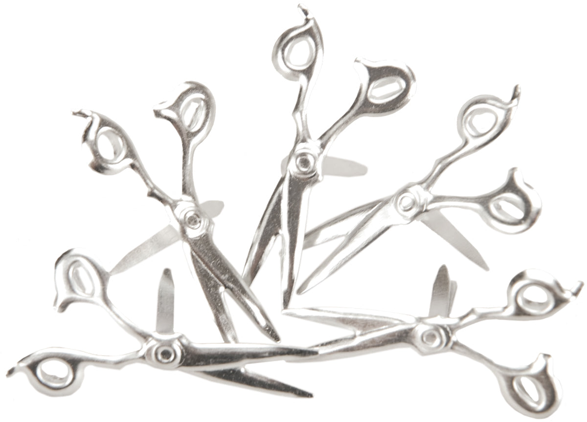 Eyelet Outlet Shape Brads 12/Pkg - Scissors