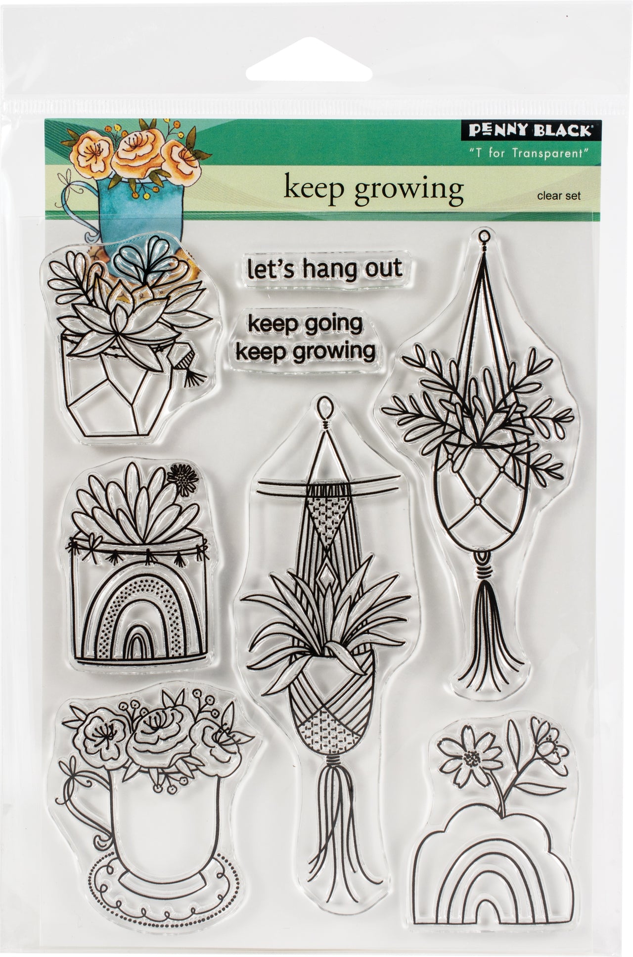 Penny Black Clear Stamps - Keep Growing
