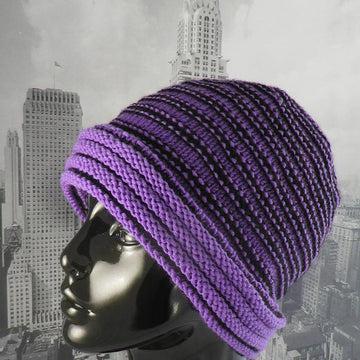 Reversible Double Cuff Beanie Hat