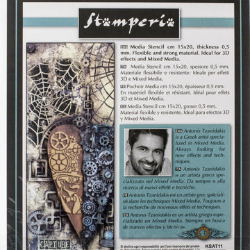 Stamperia Intl Stamperia Stencil 5.90"X7.87" - Writings