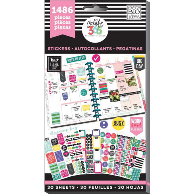 Happy Planner Sticker Value Pack - Everyday - Classic, 1486/Pkg