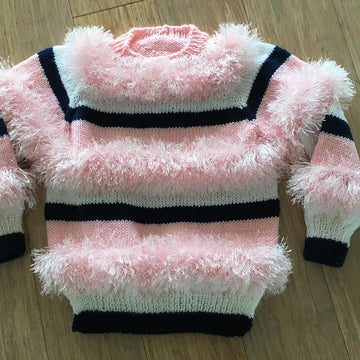 Child’s Furry Top Down Raglan Jumper 2T-12yrs