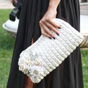 Wedding Bag with Flowers