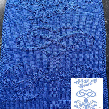 Nr. 733 – Key to My Heart with heart guest towel
