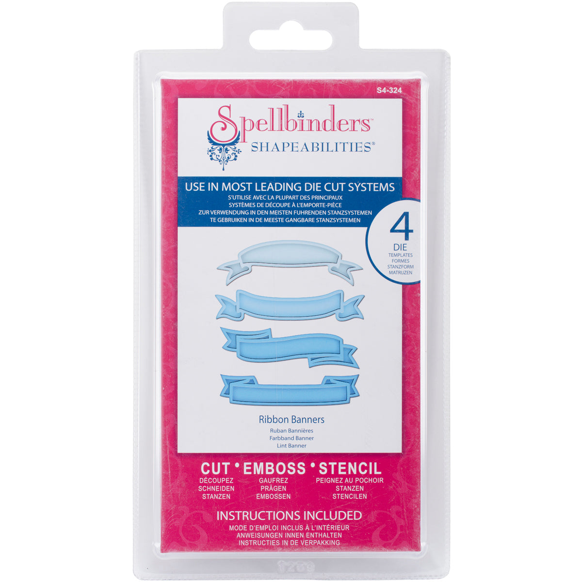 Spellbinders Shapeabilities Dies - Ribbon Banners