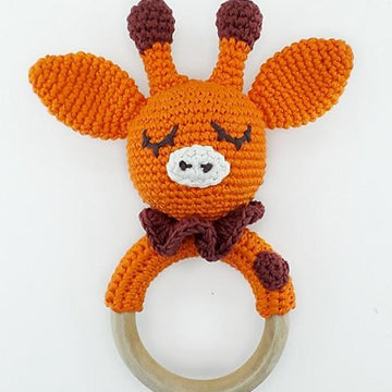 Giraffe teether sewing ring