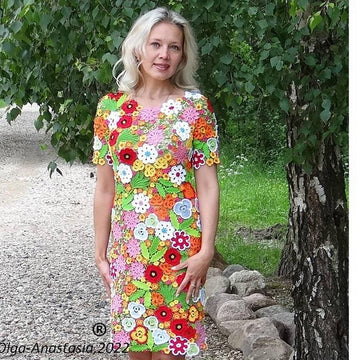 Bright lace dress