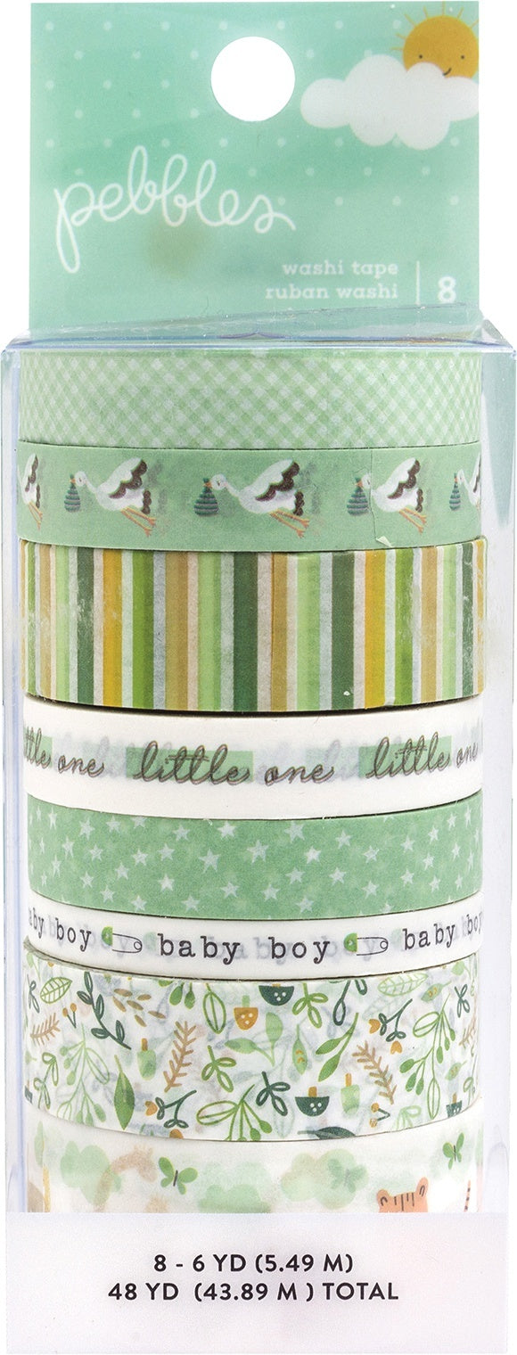 American Crafts Peek-A-Boo You Washi Tape 8/Pkg - Boy