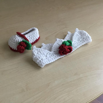 Baby Boot Bootie & Crown Set N 284