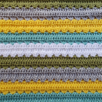 Blue Tit Stripe Baby Blanket