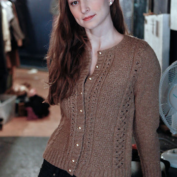 Taina Cardigan in Berroco Flicker Aran