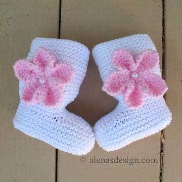 Baby Booties with Embellishments