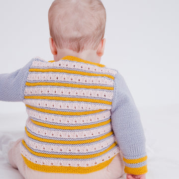"Ga-Ga Cardigan" - Cardigan Knitting Pattern For Babies in MillaMia Naturally Soft Merino by MillaMia