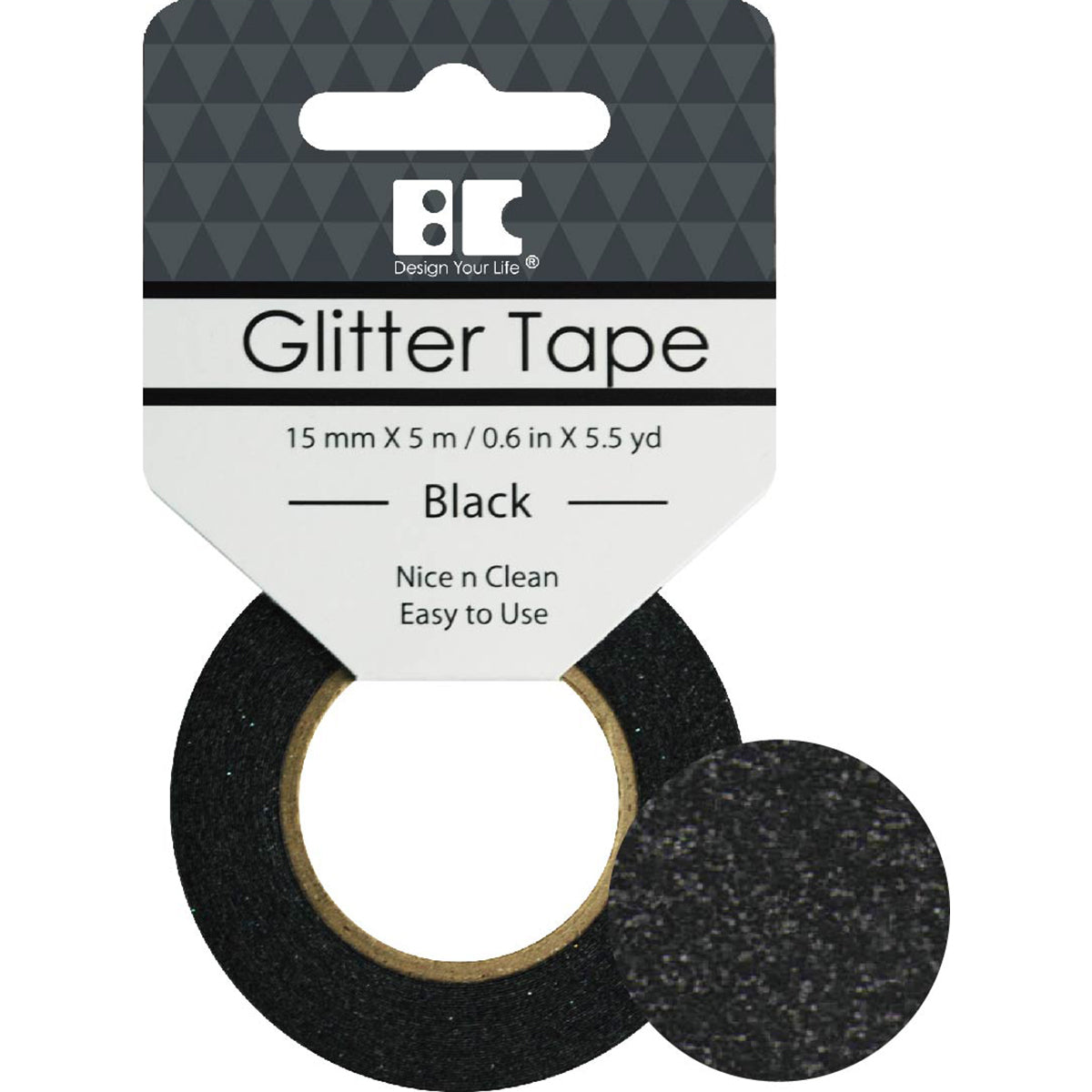 Best Creation Glitter Tape 15mmX5m - Black