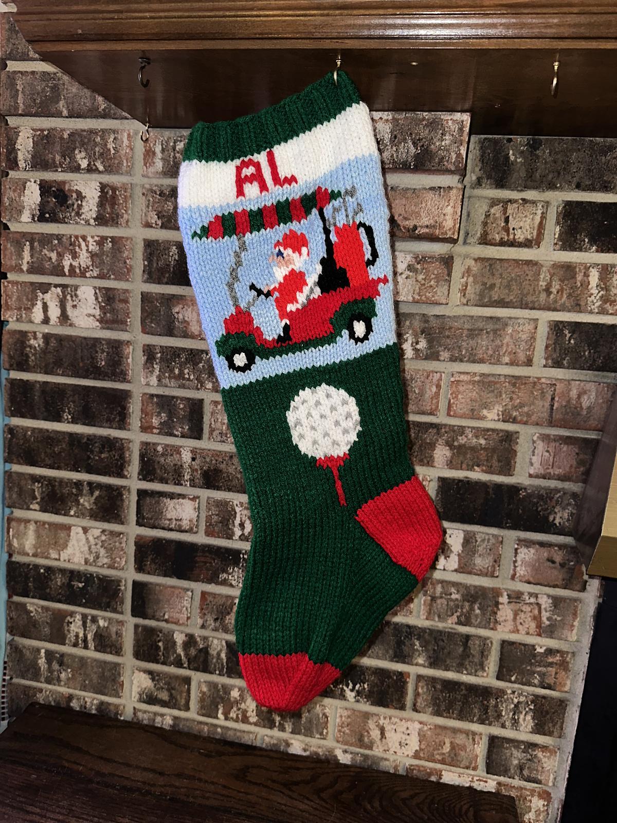 Golf Santa Stocking