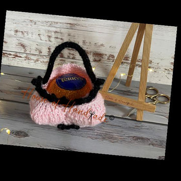 Basque Handbag Chocolate Orange Cover Knitting Pattern