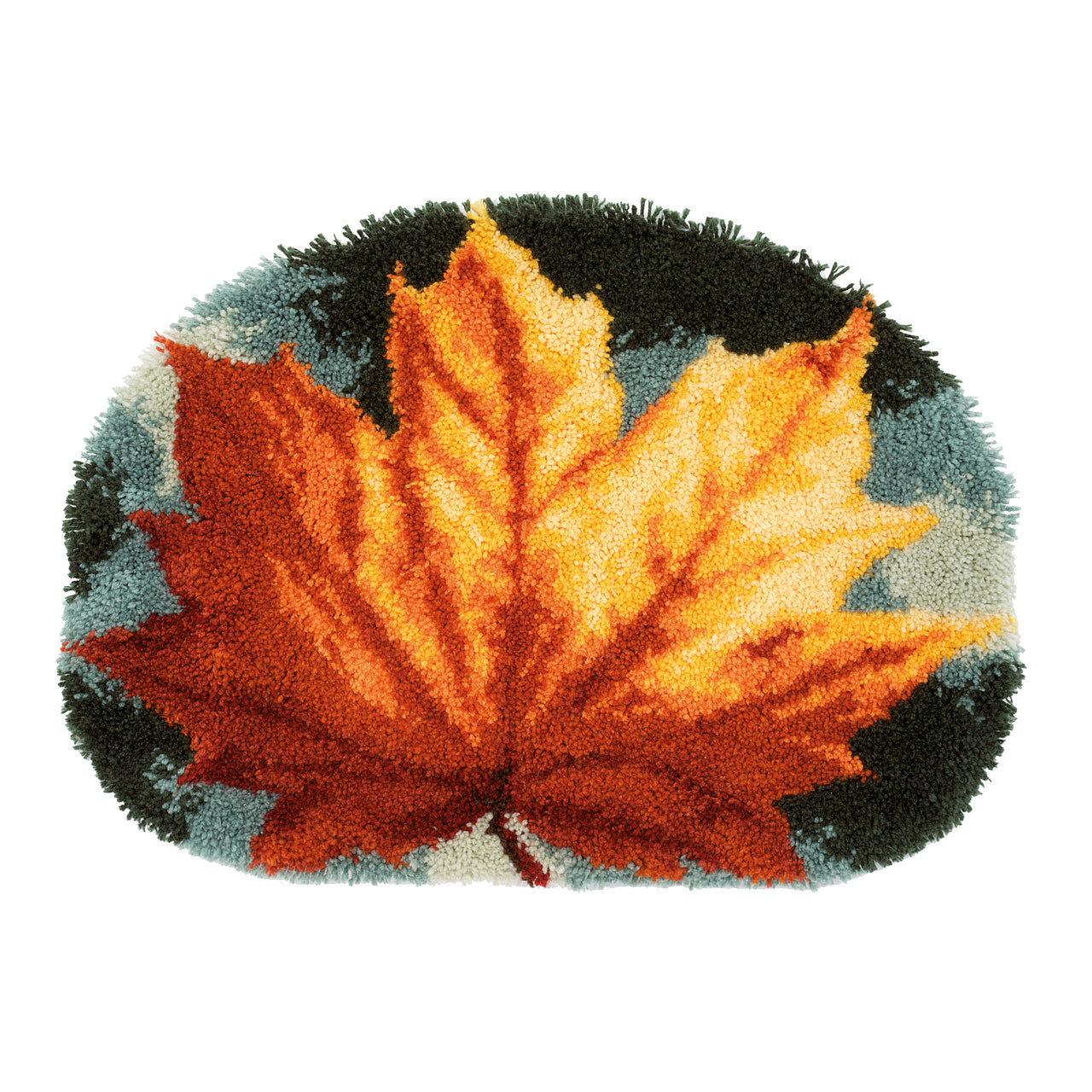 Vervaco Autumn Leaf Shaped Latch Hook Rug Kit