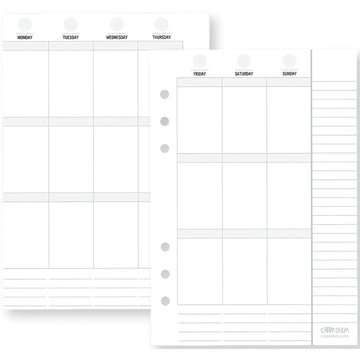 Carpe Diem Planner Essentials Double-Sided A5 Inserts 72/Pkg - Weekly Vertical