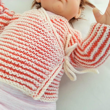 Striped Baby Wrap Cardigan