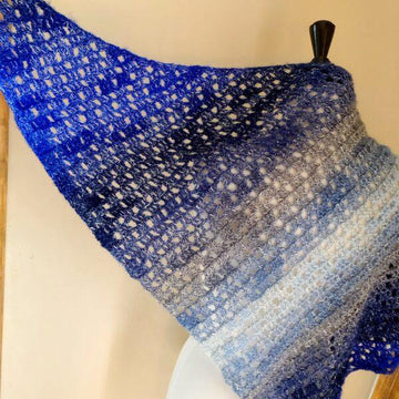 Gem of the Sea Asymmetrical Crochet Shawl