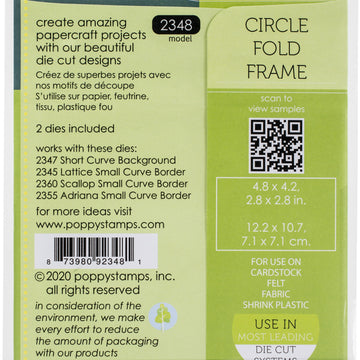 Memory Box Poppystamps Metal Dies - Circle Fold Frame