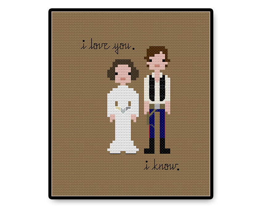 Han and Leia In Love - PDF Cross Stitch Pattern