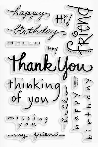 Stampendous Perfectly Clear Stamps - Happy Messages