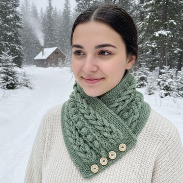 Magnificent Loops Neck Scarf Crochet Pattern #451
