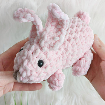 Crochet plush bunny pattern, amigurumi stuffed rabbit pattern